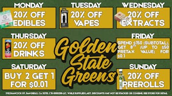 Golden State Greens Point Loma - Pacific Beach Golden State Greens Daily Deals!