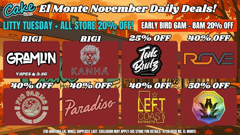 The Cake House - El Monte *NOW OPEN* TCH El Monte Tuesday Deal!