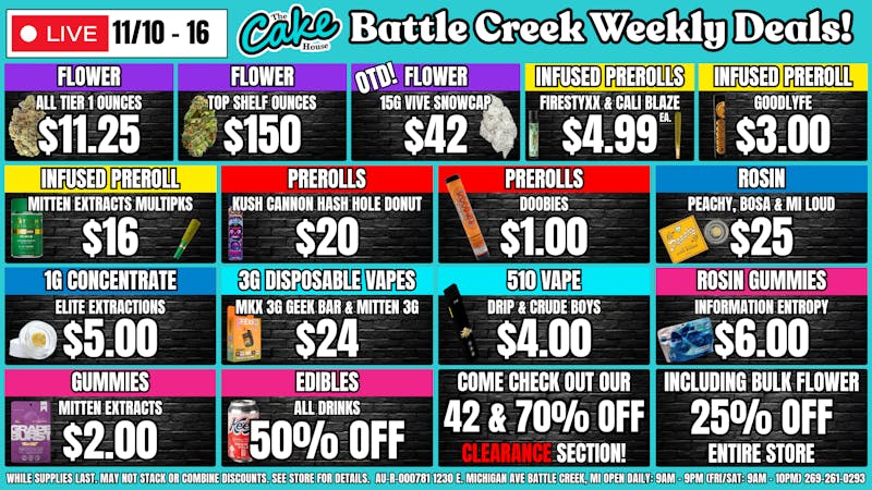 The Cake House - Battle Creek TCH Battle Creek Weekly Deals!