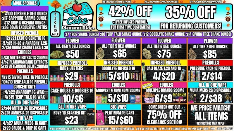 The Cake House - Pleasant Ridge 35% OFF STOREWIDE! 42% OFF 1ST TIME + FREE INFUSED