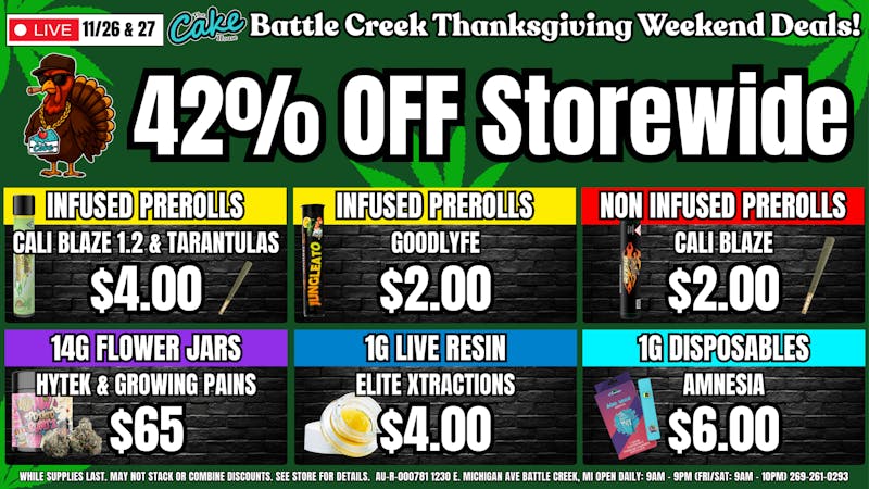 The Cake House - Battle Creek TCH BC Green Wednesday & Black Friday Deals!