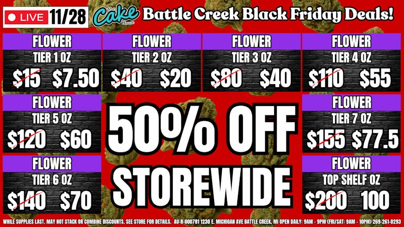 The Cake House - Battle Creek TCH BC Black Friday Deals!