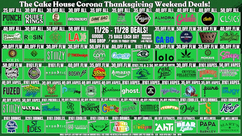 The Cake House - Corona TCH Corona Thanksgiving Week Deals!