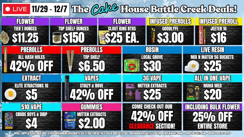 The Cake House - Battle Creek TCH Battle Creek Weekly Deals!
