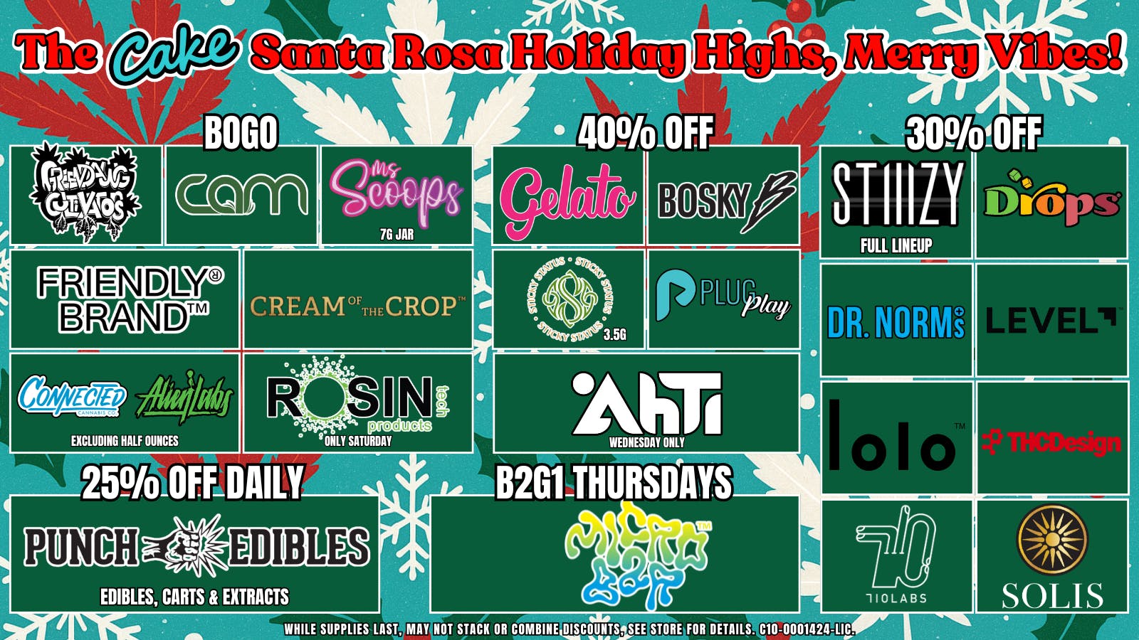The Cake House - Santa Rosa TCH Santa Rosa December Deals!