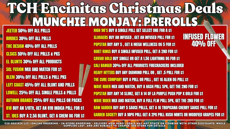 The Cake House - Encinitas Monjay: Pre Rolls + 40% OFF FTP!