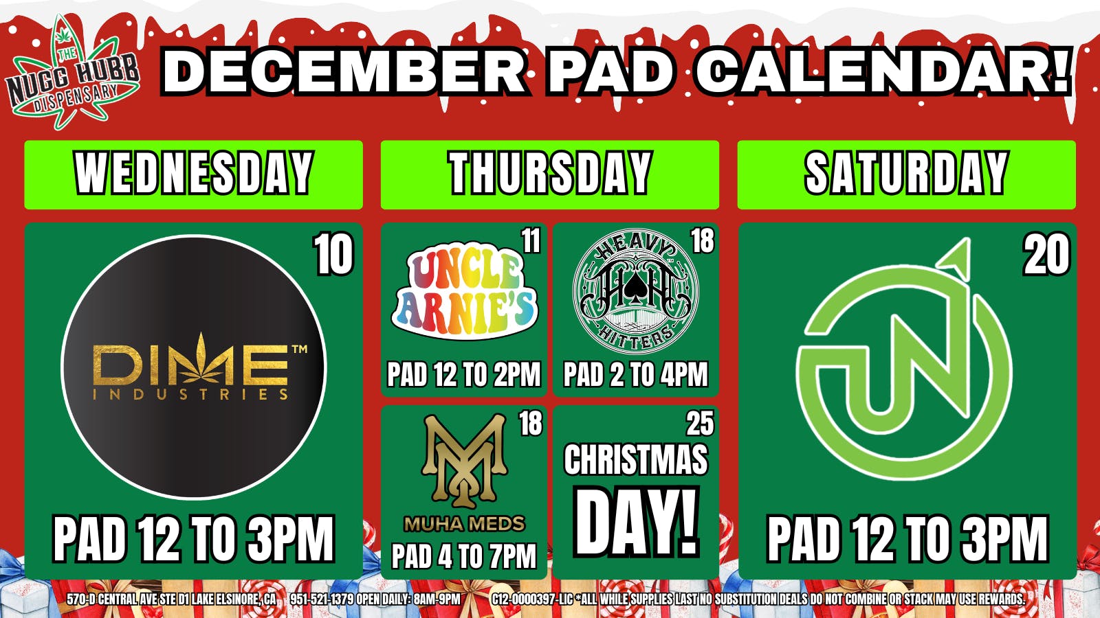 The Nugg Hubb The Nugg Hubb December PAD Calendar!