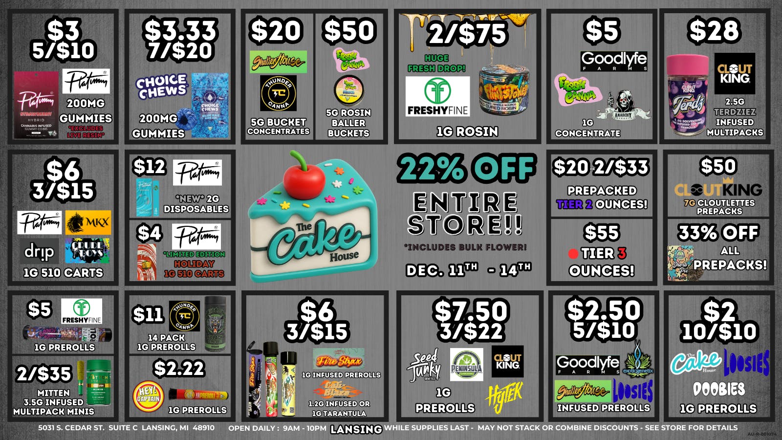 The Cake House - Lansing TCH Lansing Weekend Deals!