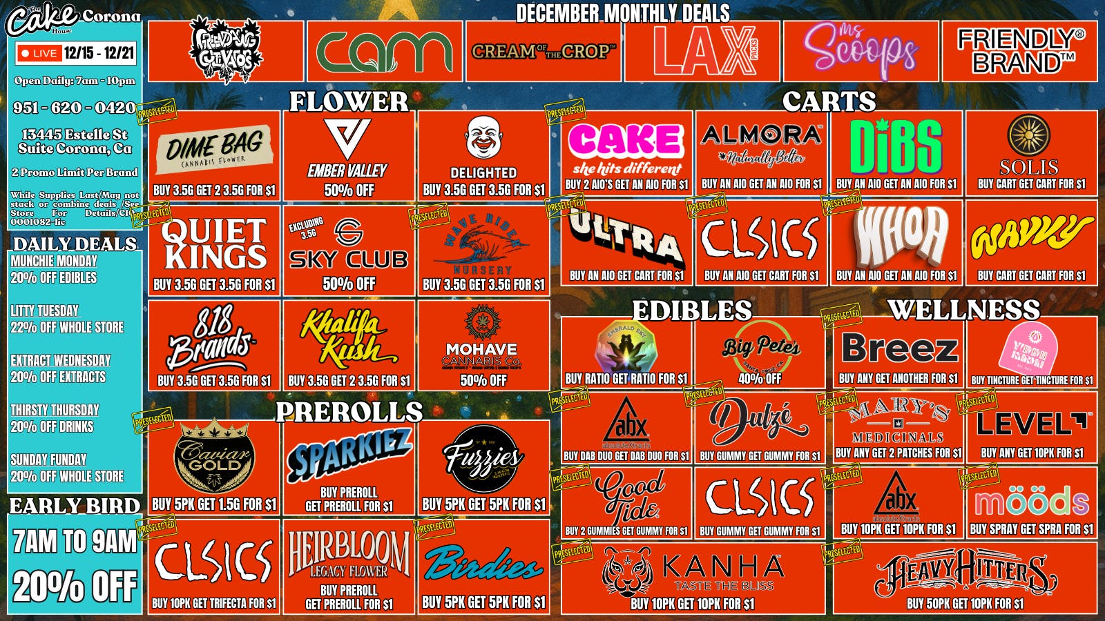 The Cake House - Corona TCH Corona Weekly Deals!