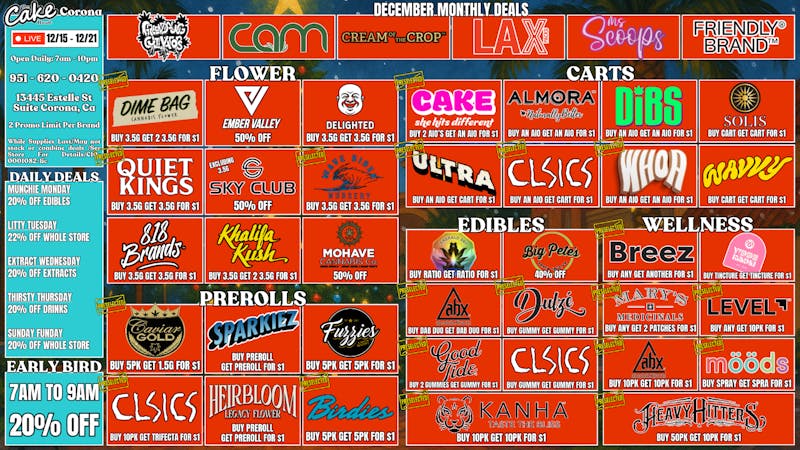 The Cake House - Corona TCH Corona Weekly Deals!