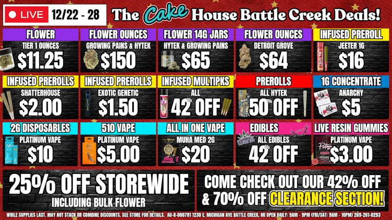 The Cake House - Battle Creek TCH Battle Creek Christmas Week Deals!