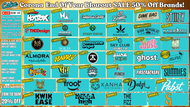 The Cake House - Corona TCH Corona End of the Year SALE!