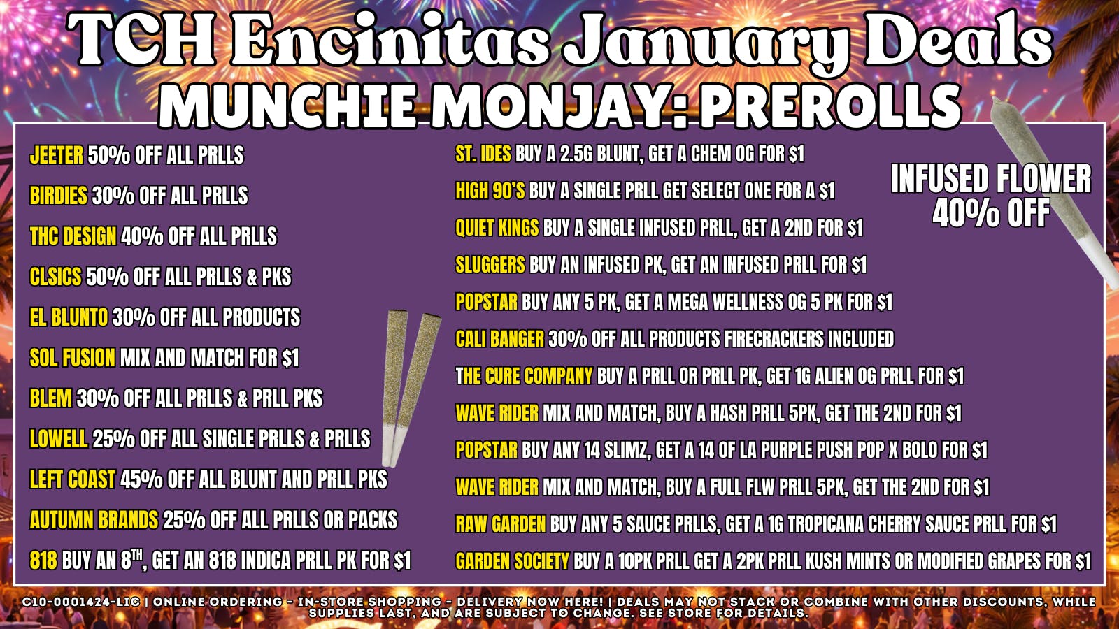 The Cake House - Encinitas Monjay: Pre Rolls + 40% OFF FTP!