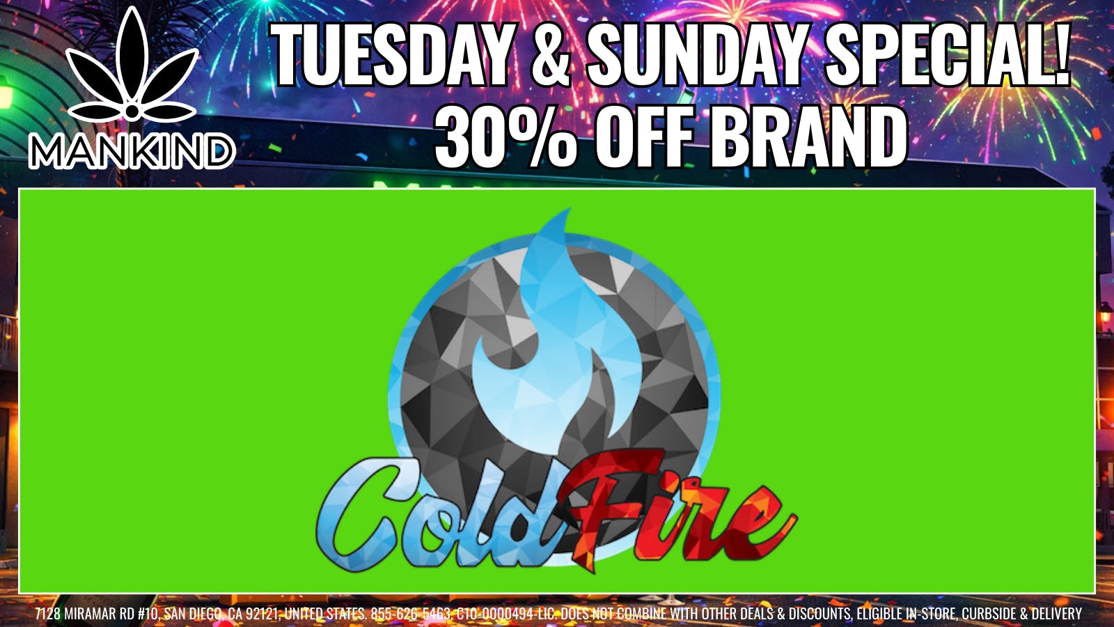 Mankind Dispensary Mankind Special Tuesday & Sunday Deal!