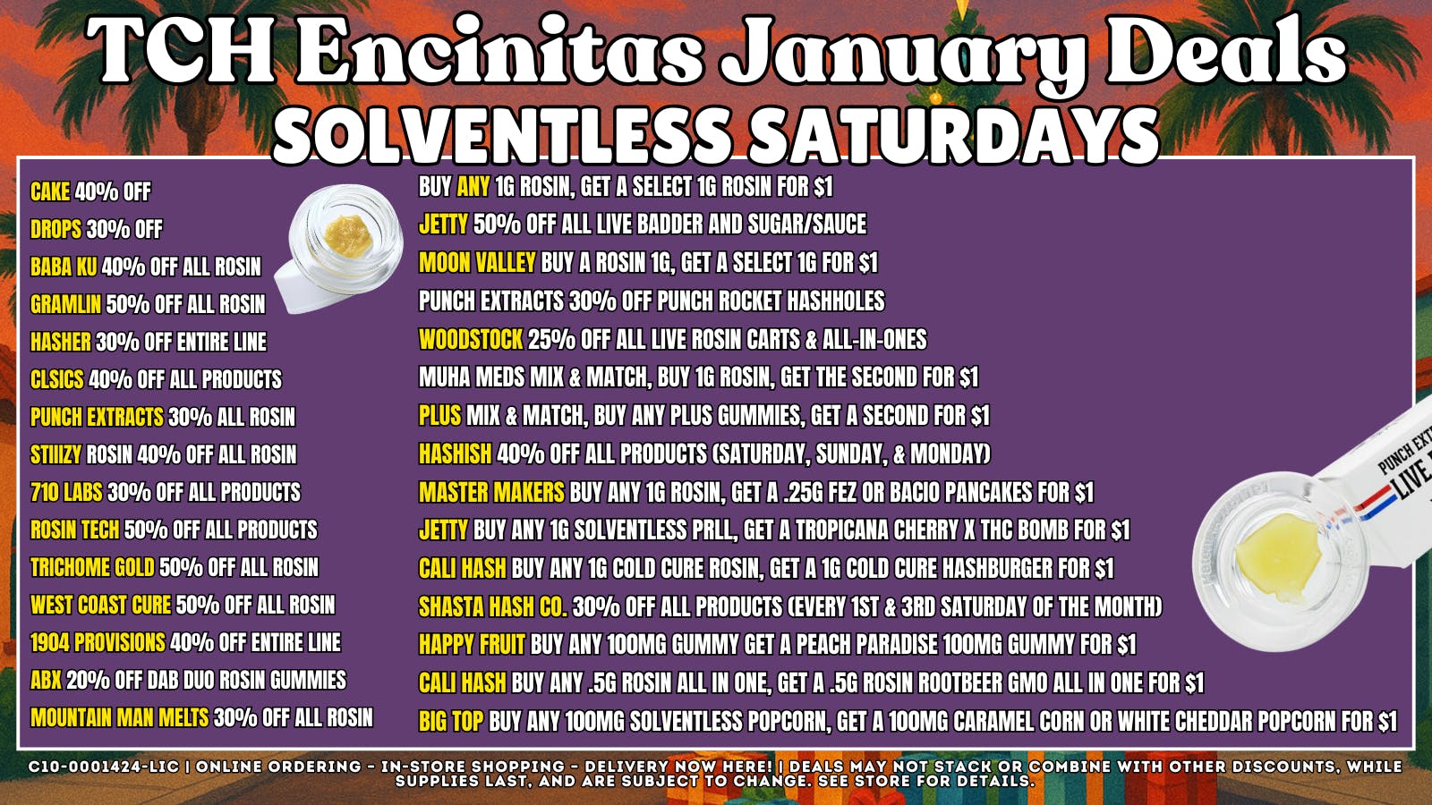 The Cake House - Encinitas Solventless Saturday Exclusive Deals + 40% OFF FTP