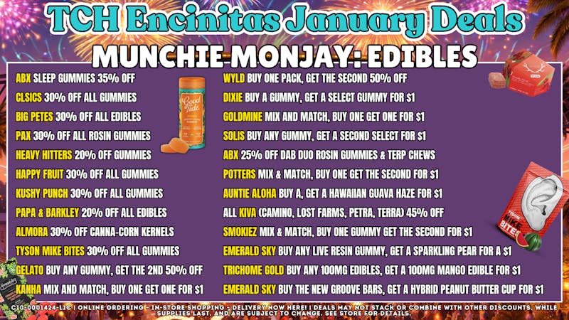 The Cake House - Encinitas MUNCHIE MONJAY: EDIBLES + 40% OFF FTP!