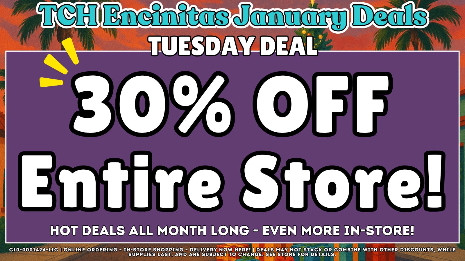 The Cake House - Encinitas THIRTY TUESDAYS + 40% OFF FTP!