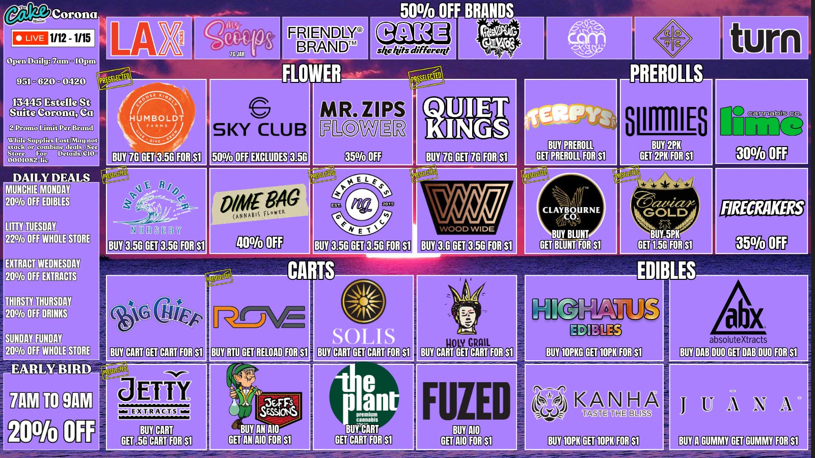 The Cake House - Corona TCH Corona Weekly Deals!