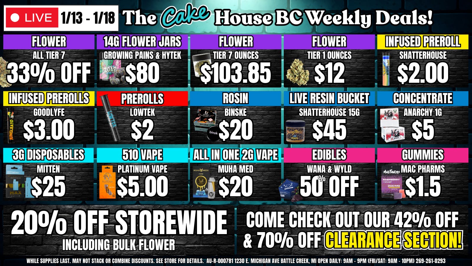 The Cake House - Battle Creek TCH Battle Creek Week Deals!