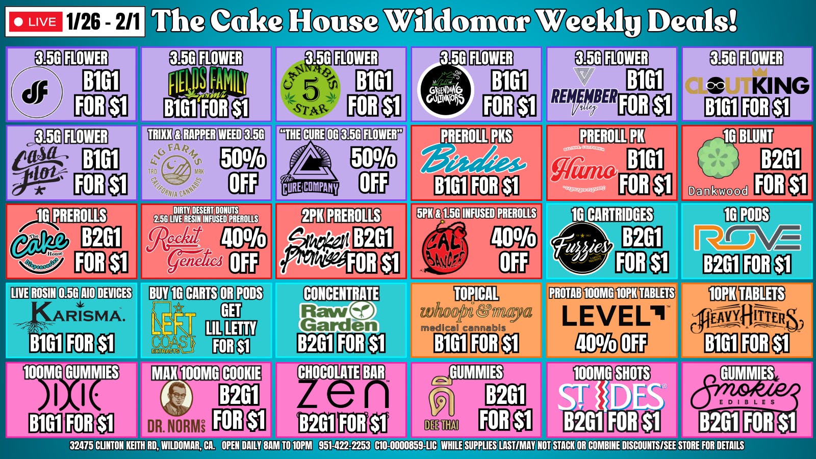 The Cake House - Wildomar TCH Wildomar TOP 30 DEALS!