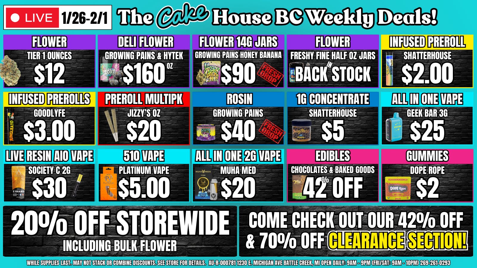 The Cake House - Battle Creek TCH BC Weekly Deals!