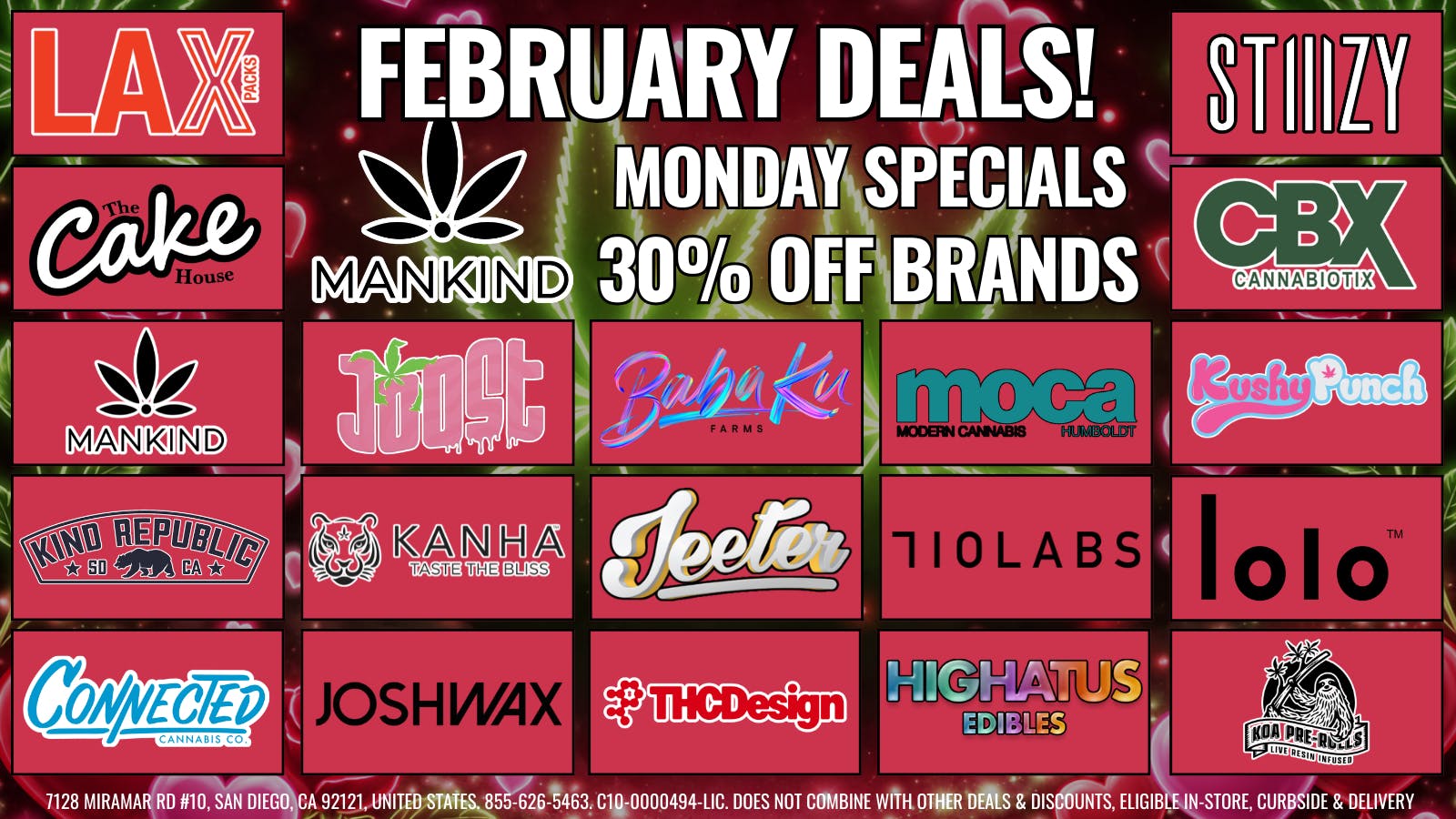 Mankind Delivery MONDAY - 30% OFF SELECT BRANDS!