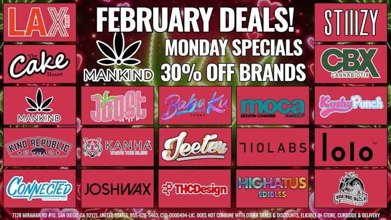 Mankind Delivery MONDAY - 30% OFF SELECT BRANDS!