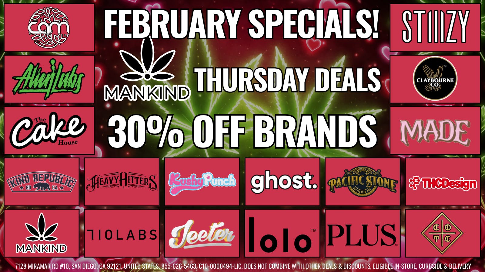 Mankind Delivery THURSDAY - 30% OFF SELECT BRANDS