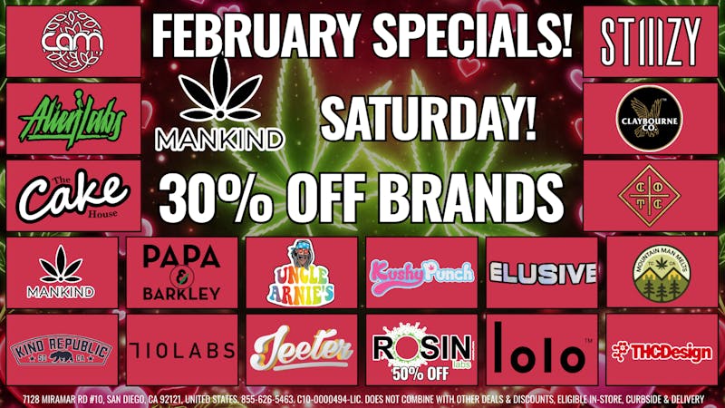 Mankind Delivery SATURDAY - 30% OFF SELECT BRANDS
