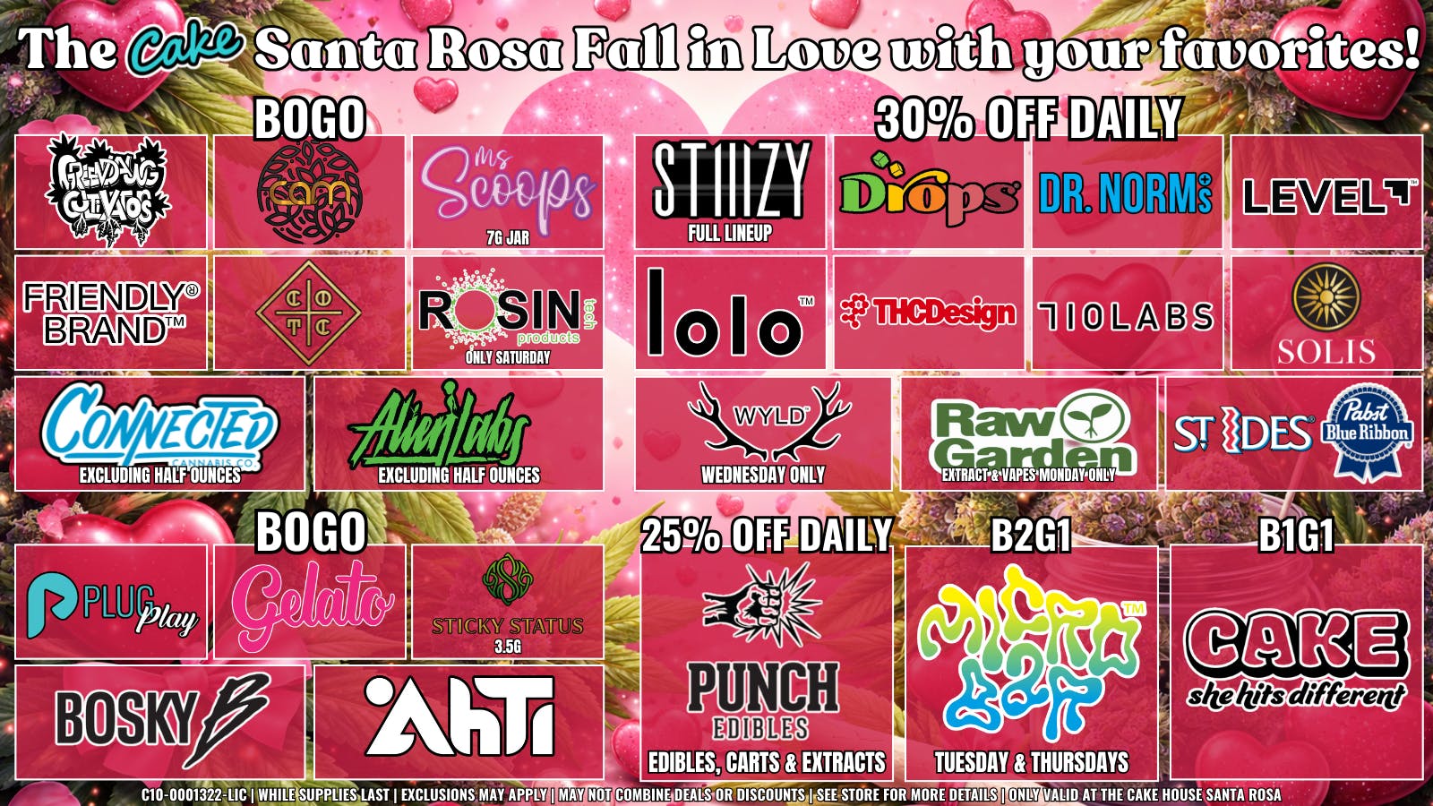 The Cake House - Santa Rosa February Deals: Fall in love with your favorites!