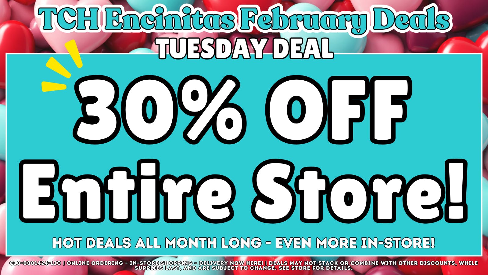 The Cake House - Encinitas THIRTY TUESDAYS + 40% OFF FTP!