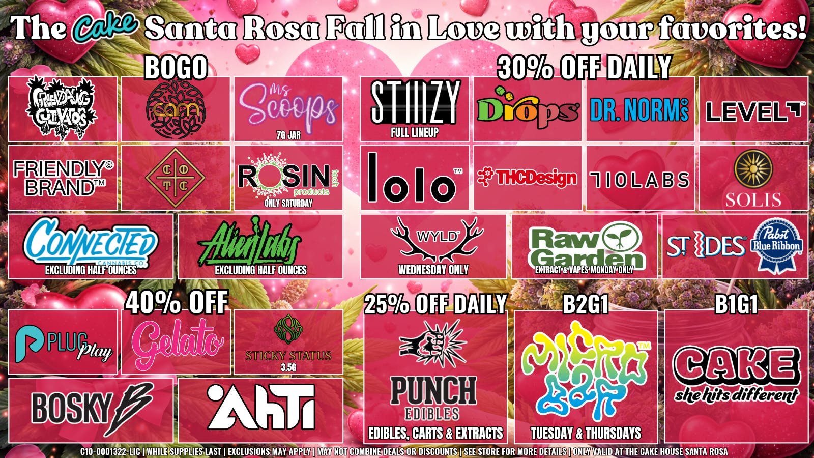 The Cake House - Santa Rosa February Deals: Fall in love with your favorites!