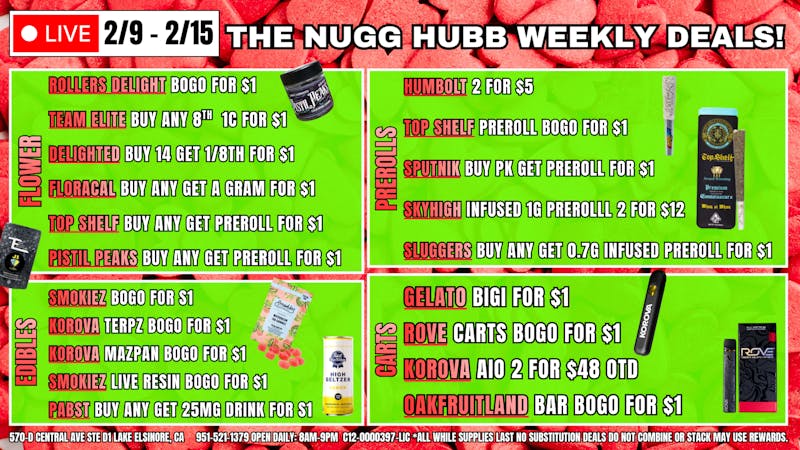The Nugg Hubb The Nugg Hubb Weekly Deals!