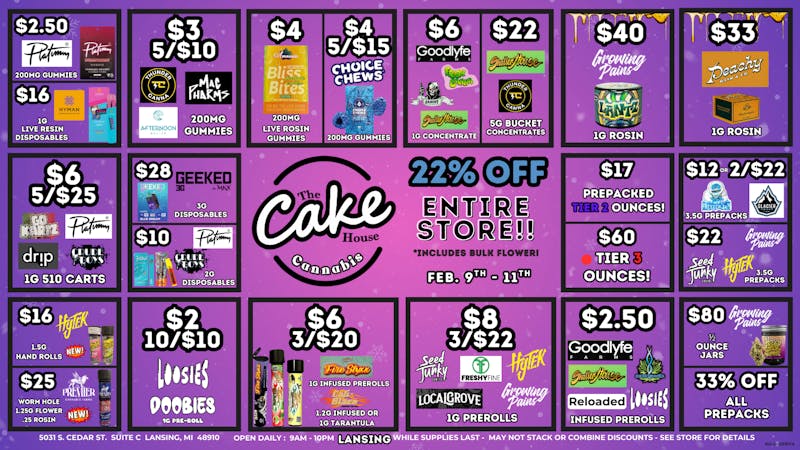 The Cake House - Lansing TCH Lansing Weekend Deals!