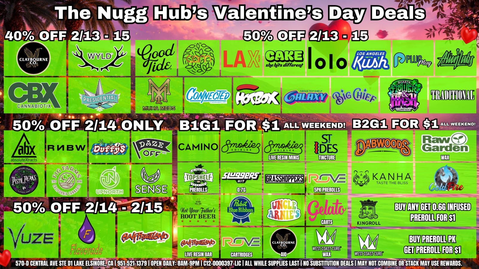 The Nugg Hubb The Nugg Hubb Valentines Weekend Deals!