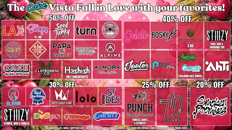 The Cake House - Vista February Deals: Fall in love with your favorites!