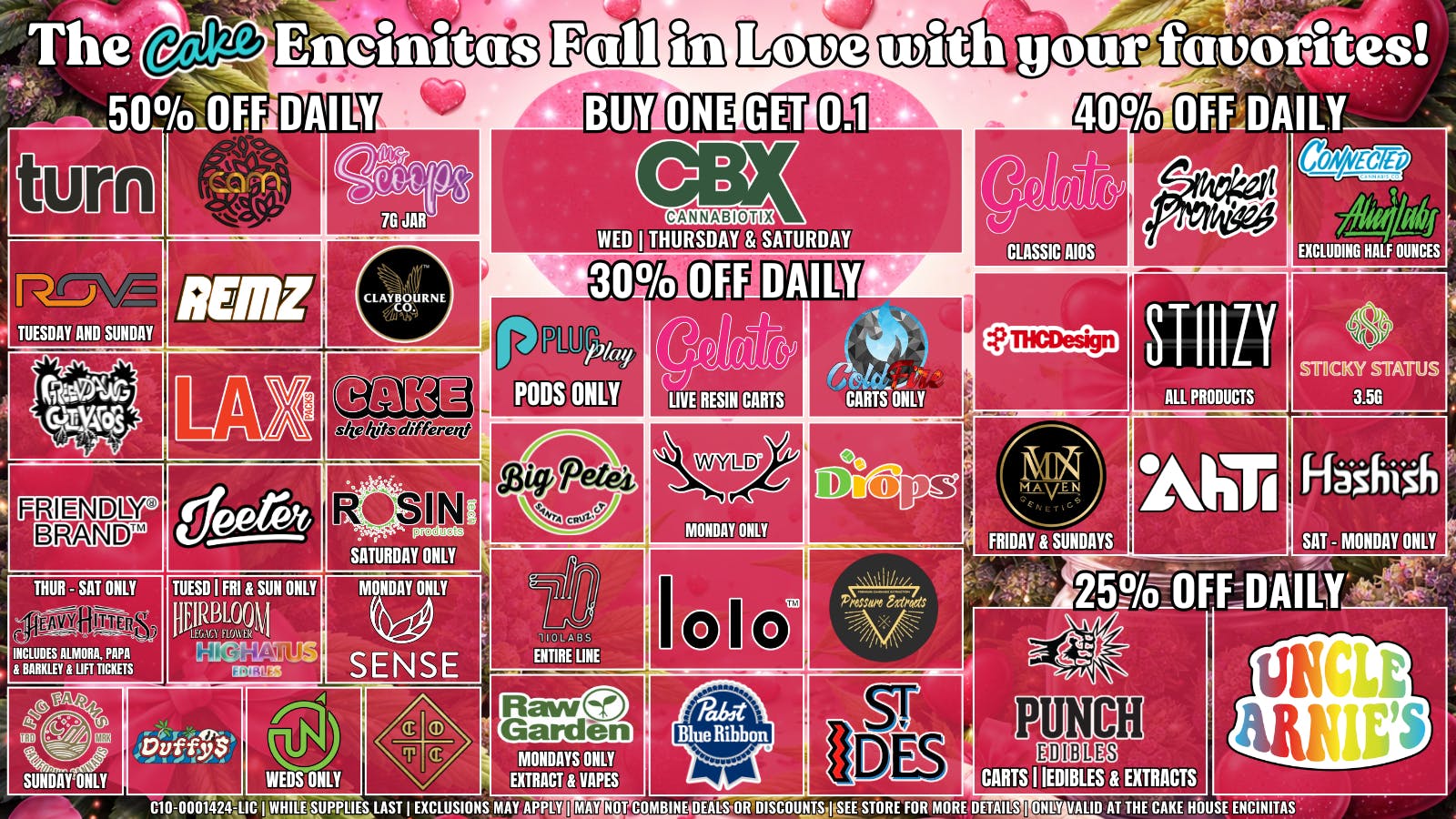 The Cake House - Encinitas February Deals: Fall in love with your favorites!