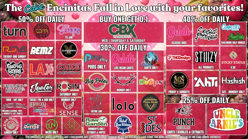 The Cake House - Carlsbad February Deals: Fall in love with your favorites!