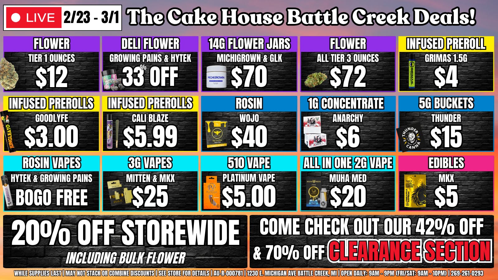The Cake House - Battle Creek TCH Battle Creek Week Deals!