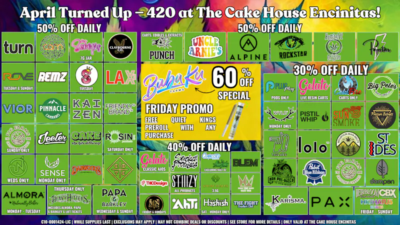 The Cake House - Solana Beach TCH Encinitas April Deals!