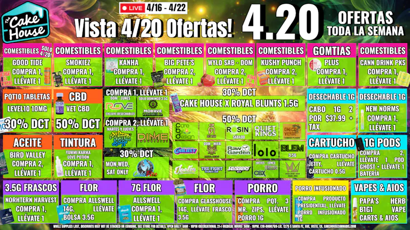 The Cake House - Vista ¡Ofertas semanales TCH Vista!