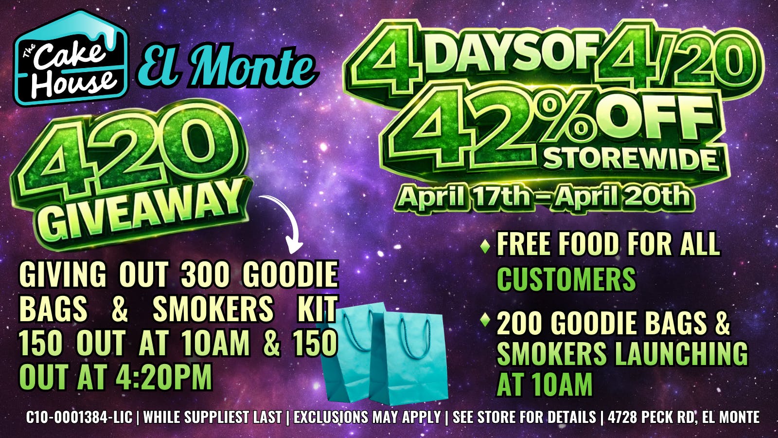 The Cake House - El Monte *NOW OPEN* TCH El Monte 4 DAYS OF 4/20!