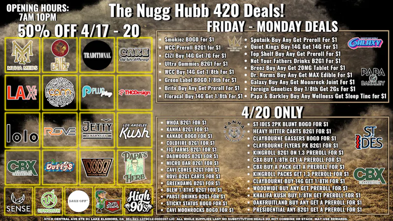 The Nugg Hubb The Nugg Hubb 420 Weekend Deals!