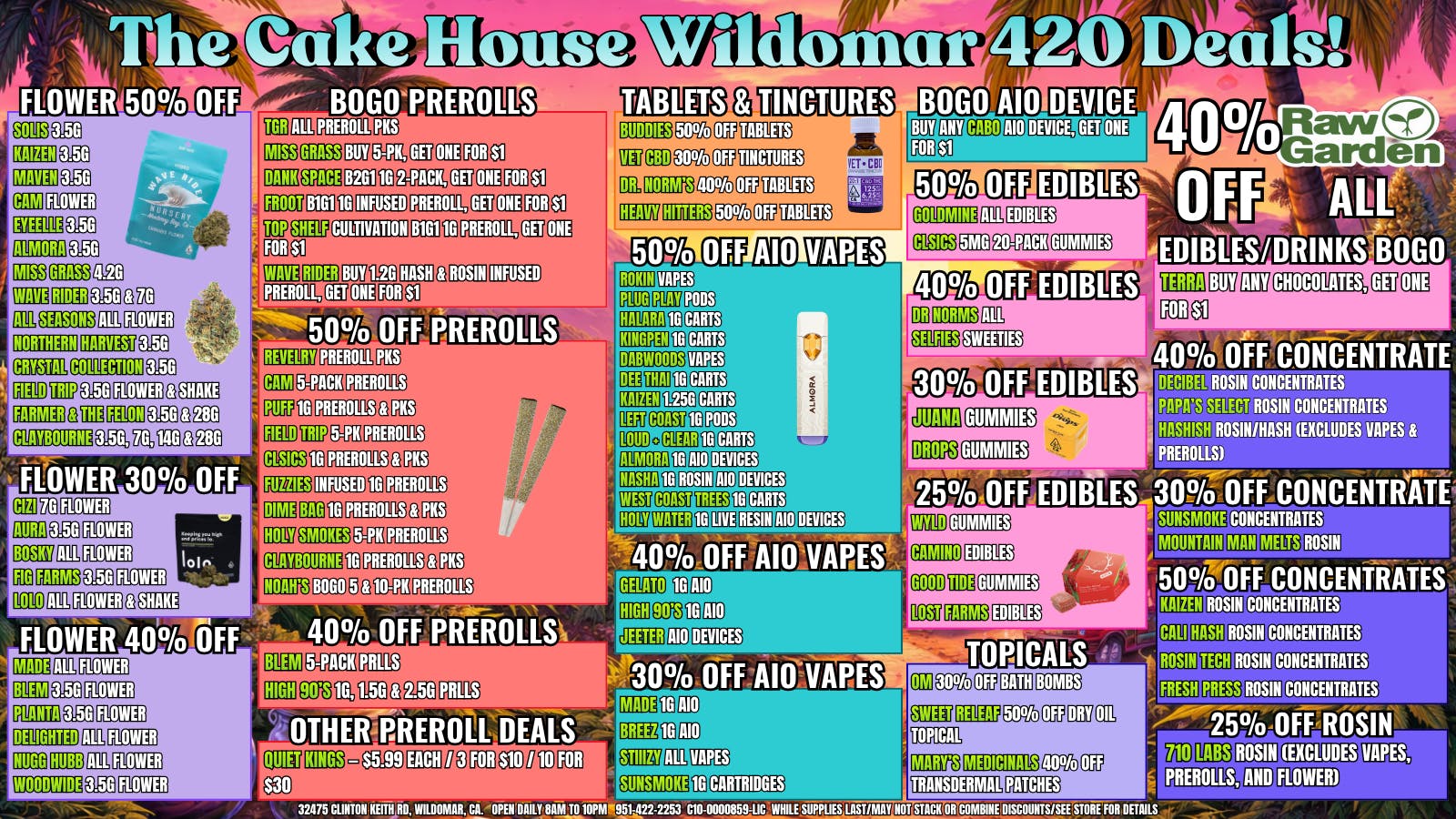 The Cake House - Wildomar TCH Wildomar 420 Deals!