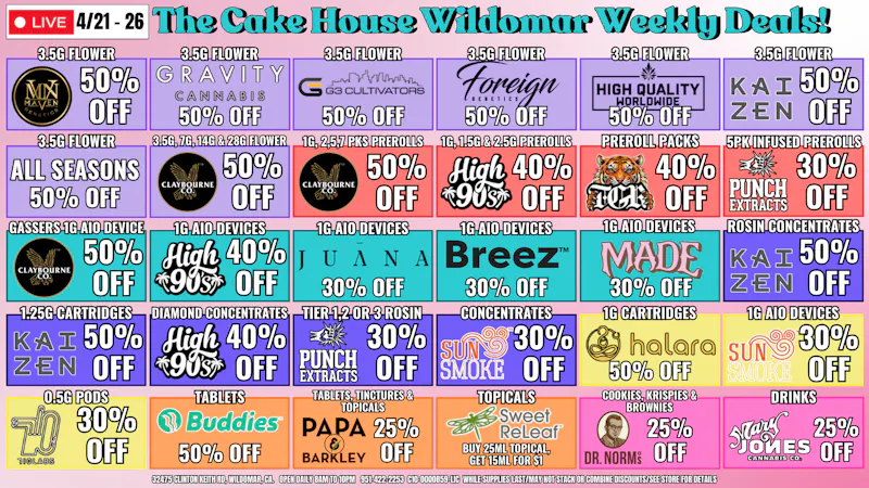 The Cake House - Wildomar TCH Wildomar Top 30 Deals!
