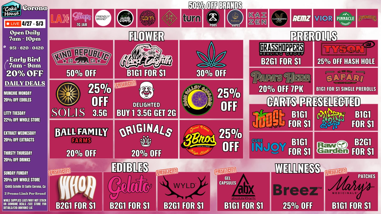 The Cake House - Corona The Cake House Corona Weekly Deals!