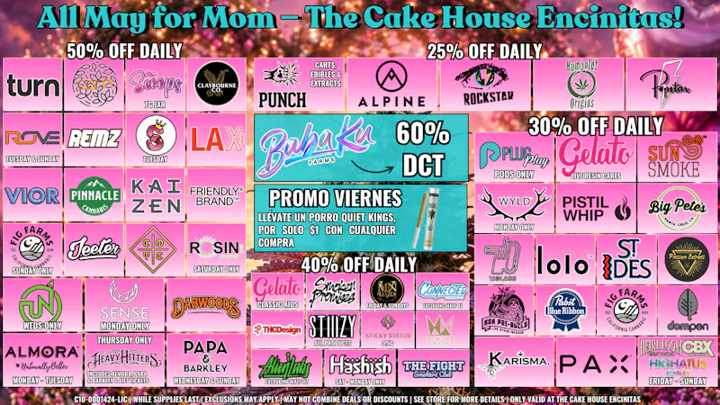 The Cake House - Solana Beach TCH Encinitas May Deals!