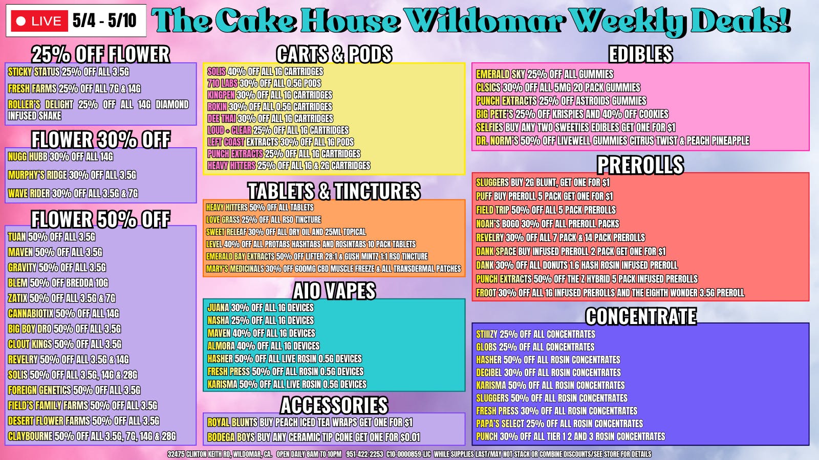 The Cake House - Wildomar TCH Wildomar Extra Deals!
