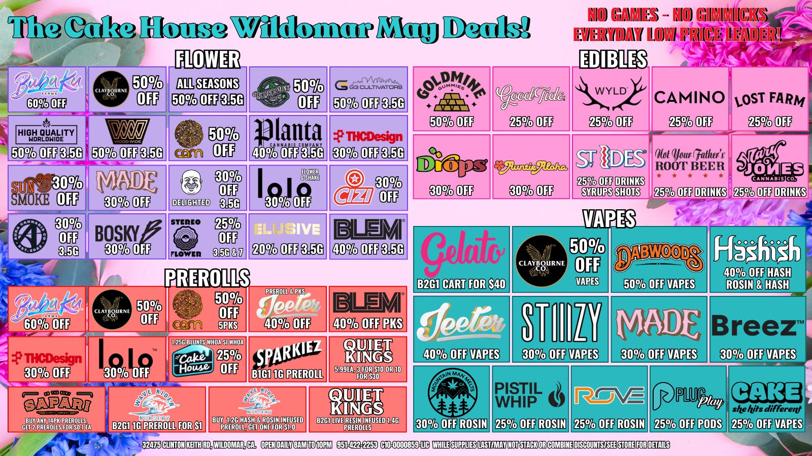 The Cake House - Wildomar TCH Wildomar May DEALS!