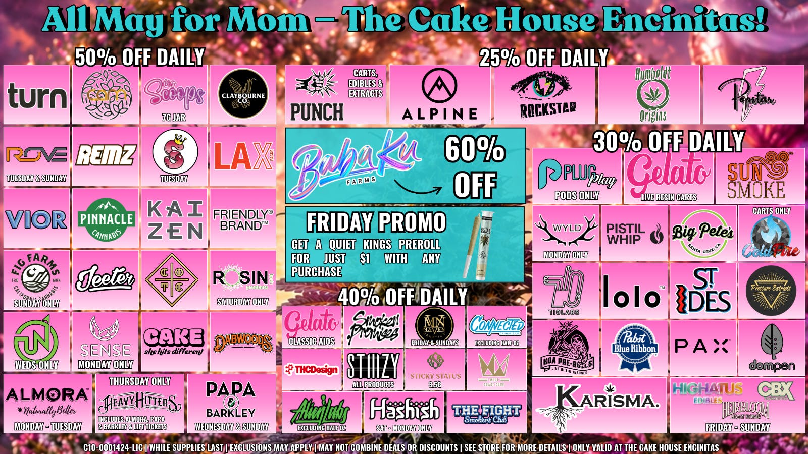 The Cake House - Encinitas TCH Encinitas May Deals!